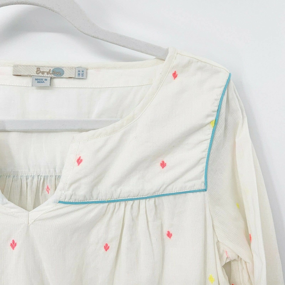 Boden Cotswold Weekend Blouse Cactus Embroidered 4 - Picture 4 of 9